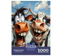 Cartoon Cow Friends 1000 Pezzi Bundle Puzzle Puzzle Classico Cartone Spesso - Ragazzi 12-18 Anni, Allenamento Logico, Ottimo Regalo Per Gli Amanti Dei Puzzle 52x38cm/1000pcs