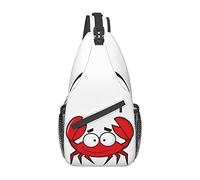 Cartoon Crab1 Personaggio Dei Cartoni Animati Borsa A Tracolla Fragola, Borsa A Tracolla Sul Petto Per Uomo E Donna, Utilizzata Per Il Tempo Libero E I Viaggi