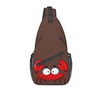 Cartoon Crab5 Personaggio Dei Cartoni Animati Borsa A Tracolla Fragola, Borsa A Tracolla Sul Petto Per Uomo E Donna, Utilizzata Per Il Tempo Libero E I Viaggi
