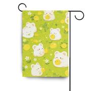 Cartoon Criceto Fluorescente Verde Stagionale Giardino Bandiere Pasqua banner per la decorazione del portico 28x40 double sided