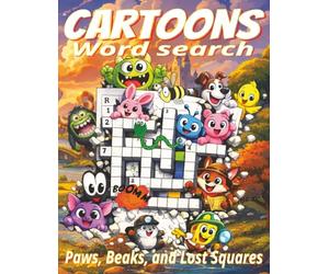 Cartoon Crossword Puzzles: Large Print with Clear, Easy-to-Read Clues on Animated Characters, Comic Strips, and Animal Friends | 8.5x11 in, 120 pages | 60 Puzzles. A lively gift for cartoon fans.