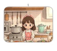 Cartoon Cucina Chef Riutilizzabile Asciugatura Piatto mat 18x24 Rettangolo Grande Controsoffitto Protezione Resistente Al Calore Decorativo Decorazione Della Casa Essentials
