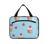 Cartoon Cupcake Hanging Travel Organizer Borse con gancio, Designer Unisex articoli da toeletta Bag per le donne che viaggiano Hotel Porta cosmeticos Mujer para cartera L