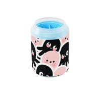 Cartoon Cute Animal Sea Pink Black Portable Dog Foot Washer morbido silicone spazzola animali da bagno spazzola per cani e gatti di piccola taglia media