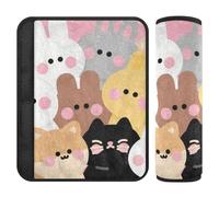 Cartoon Cute Animals 2 Pack seggiolino auto Strap Covers protegge il collo e le spalle per camion accessori para carro