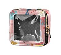 Cartoon Cute Animals Blush Colore Chiaro Piccolo Trucco Bag Borse da Viaggio per Articoli da toeletta Organizzatore di Trucco per Viaggio