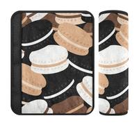 Cartoon Cute Biscuit Brown Black 2 pz cintura di sicurezza protegge il collo e le spalle per auto forro para cinturon de segurida