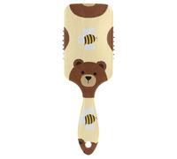 Cartoon Cute Brown Bear and Bee anti statica capelli districante Progettato massaggio del cuoio capelluto per capelli spessi con manico ergonomico cepillo para cabello