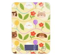Cartoon Cute Brown Bear Cottura Portatile Cibo Bilancia Da Viaggio 5kg/5g Impermeabile Digital Scale Piccola con 4 Unità per Dieta Keto Keto Pesa para comida