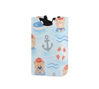 Cartoon Cute Brown Bear portabiancheria, cesti pieghevoli e impermeabili per contenitori di stoccaggio con manico robusto per giocattoli bagno 51L ofertas de ropa para ni?as