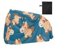 Cartoon Cute Brown Horse Impermeabile Bike Covers Outdoor con fori di blocco Indoor Outdoor Storage Esercizio Bike Copertura Adatto per la maggior parte dei funda para bicietas esterno