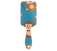 Cartoon Cute Brown Monkey spazzola delicata per capelli lunghi Progettato bagnato asciutto spazzola per capelli corti con manico ergonomico cepillo para cabello rizado
