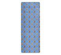 Cartoon Cute Brown Teddy Bear naturale yoga mat per esterno stampato, antiscivolo, asciugamano yoga antiscivolo e borsa tapete para ejercicio 180,3 x 66 cm