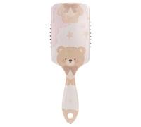 Cartoon Cute Brown Teddy Bear spazzola delicata per asciugare il phon Progettato massaggio del cuoio capelluto per capelli ricci con manico ergonomico cepillo para pelo rizado