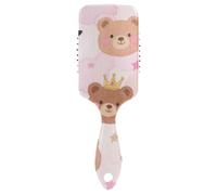 Cartoon Cute Brown Teddy Bear spazzola per capelli antistatica per asciugatura massaggio del cuoio capelluto progettato per tutti i tipi di capelli con manico ergonomico cepillo para cabello rizado