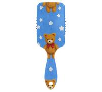 Cartoon Cute Brown Teddy Bear spazzola per capelli antistatica per gli uomini Progettato massaggiatore testa cuoio capelluto per capelli lisci con manico ergonomico cepillo para definir rizos