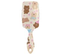 Cartoon Cute Brown Teddy Bear spazzola per capelli antistatica per spazzola di massaggio ispessita per la crescita dei capelli con manico ergonomico cepillos para cabello