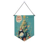 Cartoon Cute Cats Albero di Natale banner gancio per parete con asta telescopica banner display banner festa banner e decorazioni per ufficio, scuola, aula, dormitorio, casa banderine para fiestas