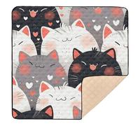 Cartoon Cute Cats Soft Foam Baby Floor Play mat per pavimento un pezzo pieghevole neonato tappetino da gioco per bambino bambino neonato, 50 '' x 50 '' tapete de gimnasio para