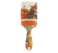 Cartoon Cute Christmas Bassotti Cani spazzola da massaggio delicata per la crescita dei capelli Progettato cuoio capelluto massaggiatore spazzola per capelli lisci con manico ergonomico cepillo para