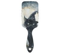 Cartoon Cute Christmas Black Cat spazzole delicate per soffiare Progettato massaggio cuoio capelluto per capelli lisci con manico ergonomico cepillo para peinar