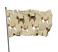 Cartoon Cute Clever Beagle Pet Animal Flag Adult Men House Bandiere decorative 3x5 piedi colori vivaci poliestere di qualità e occhielli in ottone