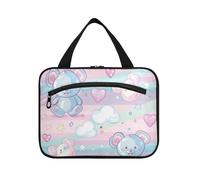 Cartoon Cute Color Bear Hanging Toiletry Bag Viaggio con gancio, Designer Impermeabile Caso di Trucco per Viaggio Essentials Hotel Bolsa de maquillaje para Mujer L