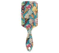Cartoon Cute Color Ice Cream anti statico massaggio spazzole per capelli Progettato testa massaggiatore cuoio capelluto per capelli lisci con manico ergonomico cepillo anti crespo para cabello
