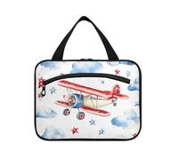 Cartoon Cute Color Plane Hanging Travel Toiletry Bag per gli uomini con gancio, accessori di design borse da toilette per il viaggio deve lavorare bolso Viajero para Mujer L