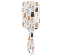 Cartoon Cute Color Valentine Cat friendly pennello per dritto Progettato massaggiatore testa per capelli ricci con manico ergonomico cepillo para cabello