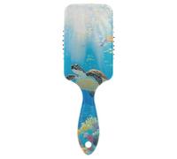 Cartoon Cute Colorful Sea Turtle World anti statico districante spazzola per capelli Progettato massaggio spazzola per capelli corti con manico ergonomico cepillo para cabello