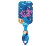 Cartoon Cute Colorful Underwater World Fish spazzola per capelli lisci per sottile Progettato massaggio del cuoio capelluto per capelli ricci con manico ergonomico cepillo para cabello rizado
