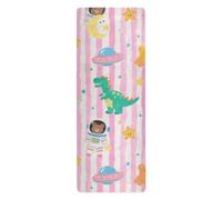 Cartoon Cute Dinosaur ROCKETS yoga mat bulk per esercizio stampato, antiscivolo, caldo asciugamano yoga antiscivolo con borsa per il trasporto tapete para ejercicio 180,3 x 66 cm