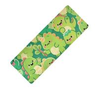 Cartoon Cute Dinosaur Verde stampato sottile tappetino da yoga antiscivolo Spessore 1 mm per esercizio antiscivolo, con borsa da yoga per tappetino tapete para ejercicio 180,3 x 66 cm