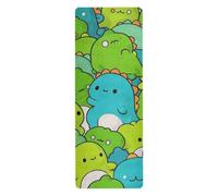 Cartoon Cute Dinosaur viaggio yoga mat packable per pavimento stampato, antiscivolo, caldo yoga mat asciugamano con borse tapete para ejercicio 180,3x66 cm