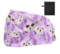 Cartoon Cute Fox Viola Impermeabile Bike Cover con Fori di Blocco Indoor Outdoor Storage Esercizio Bike Copertura Adatto per la maggior parte funda impermeabile para