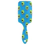 Cartoon Cute Green Aliens friendly spazzola per capelli uomini Progettato massaggio cuoio capelluto per capelli lisci con manico ergonomico cepillo para cabello de mujer