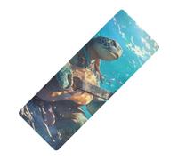 Cartoon Cute Green Turtle Play Guitar stampato lavabile tappetino da yoga spessore 1 mm per palestra antiscivolo, con borsa tapete para ejercicio 180,3 x 66 cm