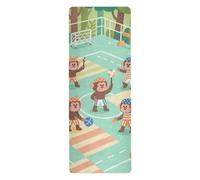 Cartoon Cute Monkey Play Ball Tappeto antiscivolo per pavimento stampato, antiscivolo, yoga asciugamano antiscivolo con borsa tapete para ejercicio 180,3 x 66 cm