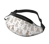 Cartoon Cute Mr. Panda Marsupio Borse Uomo e Donna Borsa sportiva con cintura regolabile per sport all'aria aperta, viaggi e ciclismo Zaino tascabile a tracolla
