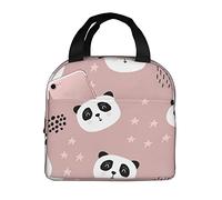 Cartoon Cute Panda Bear Borsa termica per il pranzo per le donne Contenitore per il pranzo riutilizzabile Uomini Contenitori per alimenti Borse termiche portatili Borsa per snack riutilizzabile per ra