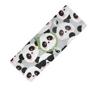 Cartoon Cute Panda grigio stampato tappetino yoga pieghevole spessore 1 mm per la casa antiscivolo, con borsa da yoga tapete para ejercicio 180,3 x 66 cm