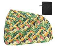 Cartoon Cute Parrot Tropical Impermeabile Outdoor Bike Cover con fori di blocco Resistente ai raggi UV Indoor Outdoor Storage Esercizio Bike Copertura Adatto per la maggior parte dei fondi para