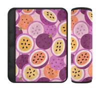 Cartoon Cute Passion Fruit Viola 2 Pack accessori auto cintura di sicurezza copre Stop taglio nel collo per Van Protector para cinturón de carro