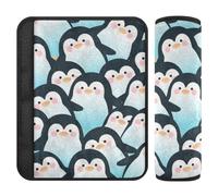 Cartoon Cute Penguin Blu Nero 2 pz cintura di sicurezza per le donne Stop cintura di sicurezza taglio nel collo per la maggior parte delle auto forro para cinturon de seguridad