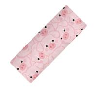 Cartoon Cute Pink Pig stampato sottile tappetino yoga spessore 1 mm per esercizio antiscivolo, con borse tapete para ejercicio 180,3x66 cm
