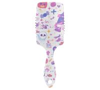 Cartoon Cute Purple Halloween Bear anti massaggio statico capelli Progettato massaggiatore cuoio capelluto per tutti i tipi di capelli con manico ergonomico cepillo para cabello de mujer