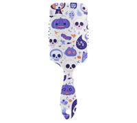 Cartoon Cute Purple Halloween Doll Skeleton liscio spazzola per capelli spessi Progettato testa massaggiatore cuoio capelluto per la crescita dei capelli con manico ergonomico cepillo anti crespo para