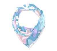 Cartoon Cute Star Snowflake Blue Square seta testa sciarpa hijab carino seta capelli sciarpa per dormire per il collo bufanda elegante para mujer