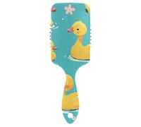 Cartoon Cute Yellow Ducks spazzola per capelli curva antistatica Progettato massaggio del cuoio capelluto per capelli spessi con manico ergonomico cepillo anti crespo para cabello